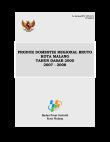 Produk Domestik Regional Bruto Kota Malang Tahun Dasar 2000, 2007-2008